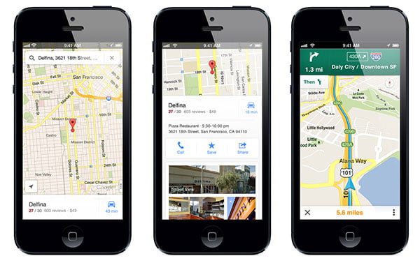 Google Maps app for iPhone 