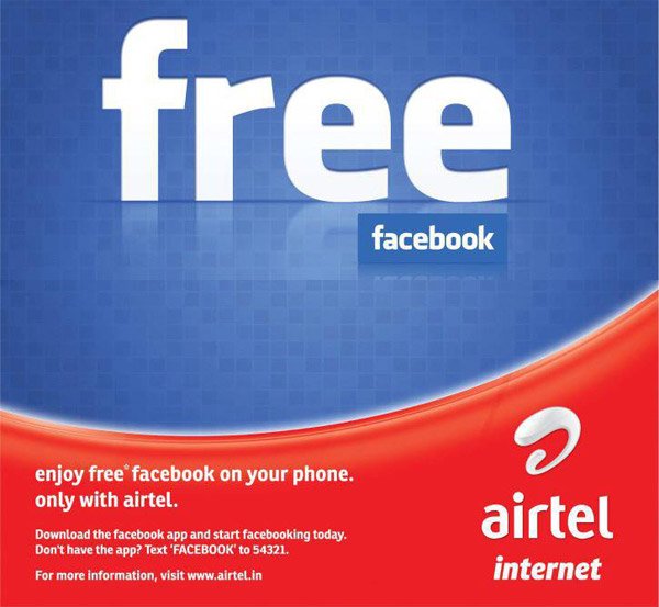 Free Facebook access for a Limited time on Airtel Mobile