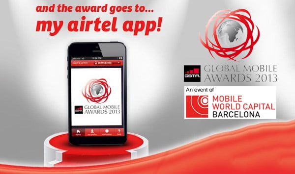 Bharti Airtel's 'myairtel app' wins Best App award at GSMAs Global Mobile Awards 2013