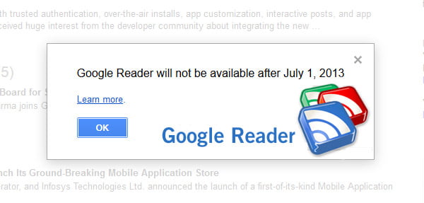 Google Reader get Axed by Google along with Several Other Services