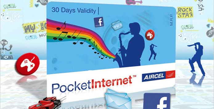 Aircel brings low cost Pocket Internet Plan for Rs 24 with 30Days Validity