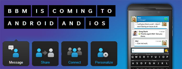 BlackBerry Messenger (BBM) Coming to iOS and Android this Summer