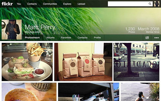 Flickr new homepage design and photo Stream