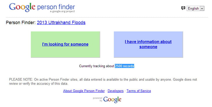 Get Information on missing people in Uttarakhand Floods with Google Person Finder