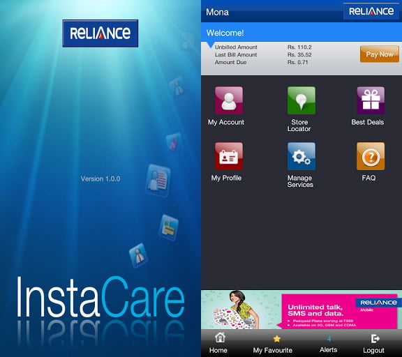 Reliance InstaCare application