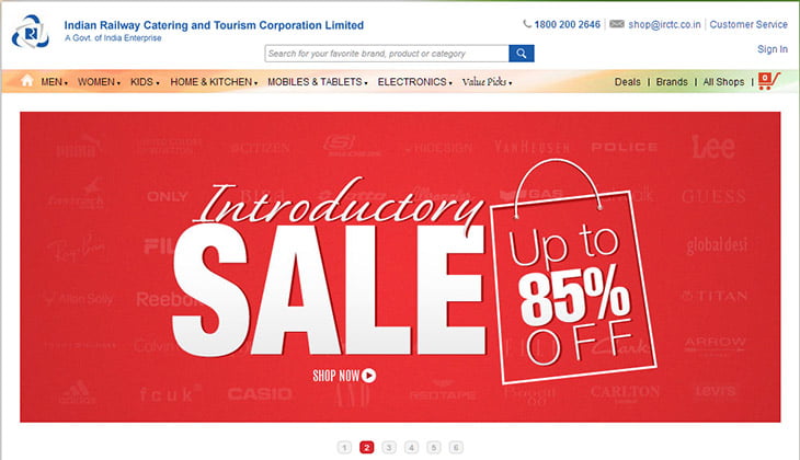 IRCTC opens Online Shopping Store in Partnership with Yebhi