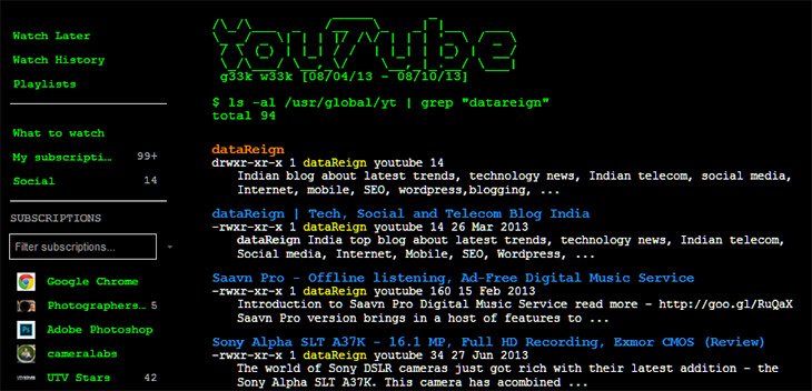 Youtube Geeky Retro Style