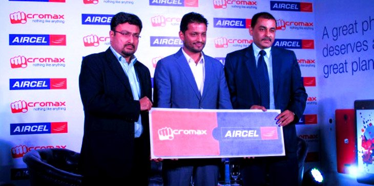 Micromax join hands with Aircel to Offer bundled 2G/3G plans on Smartphones and 3G Dongles