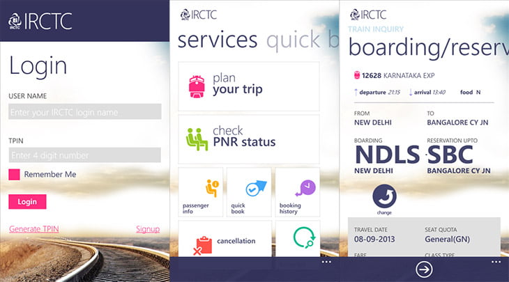 IRCTC partners with Microsoft to launch App for Windows Phone and Windows 8 Devices