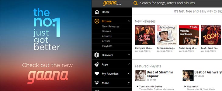 Gaana gets Refreshing new Design and advanced Music Experience