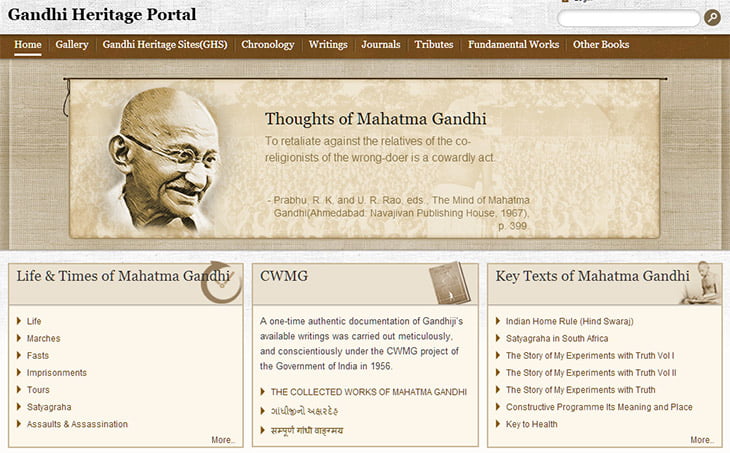 Gandhi Heritage Portal goes Live offers Gandhiji’s Original writings, photo archive and thousands of Books