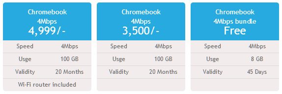 Tikona Chromebook broadband offer