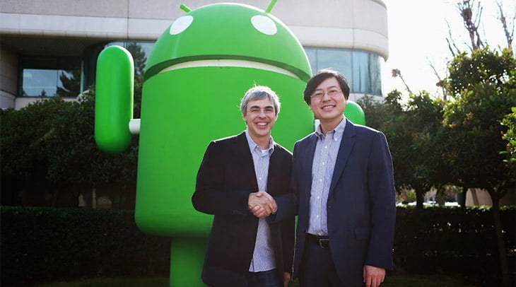 Photo of Larry Page, CEO of Google, and Yang Yuanqing, Chairman and CEO of Lenovo, by Christophe Wu / Google.