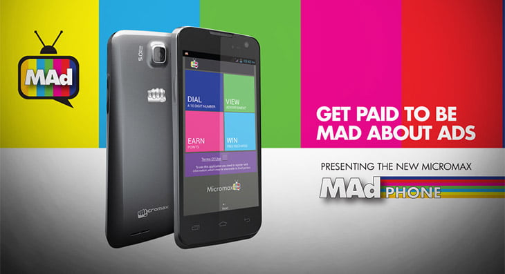 Micromax unveils Canvas MAd A94 smartphone that Pays you to Watch Ads