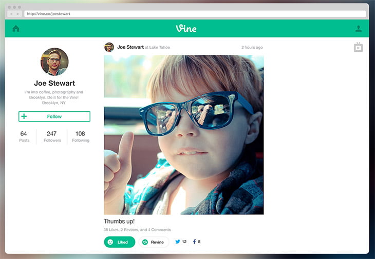 Vine makes its way to Web from Mobile with Profiles and TV Mode