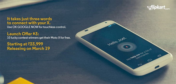 Motorola Moto X get priced at Rs 23,999 - Launching tomorrow exclusively on Flipkart 