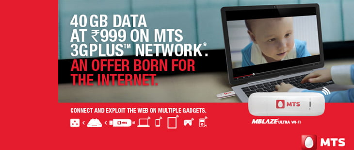 MTS India unveils ‘Super Unlimited’ data plans with 40GB data at Rs 999 & Blaze 4.0 Smartphone with 1 lakh MB data