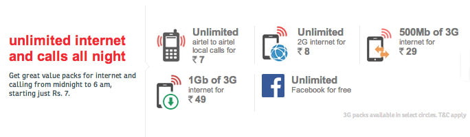 Airtel launches Night Store with Unlimited Voice and Data Plans