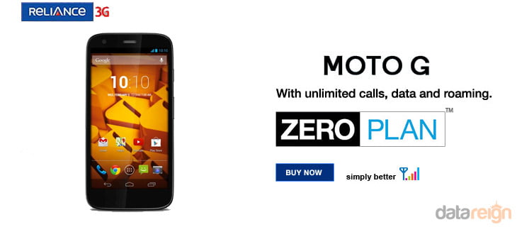 RCom introduces ‘Zero Plan’ EMI scheme for Moto G with Unlimited benefits