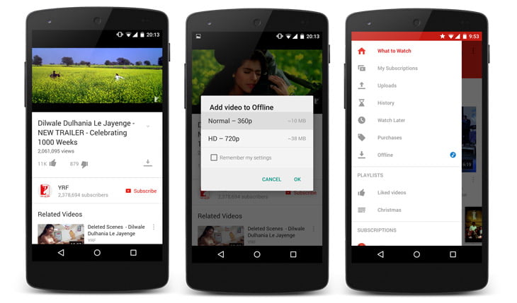 Google brings YouTube Offline in India - Save videos for 48 hours