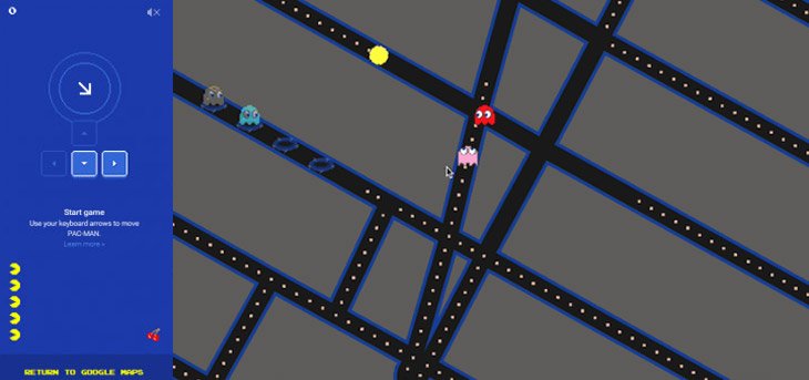 Pac-Man comes to your City Streets with Google Maps April Fool Prank