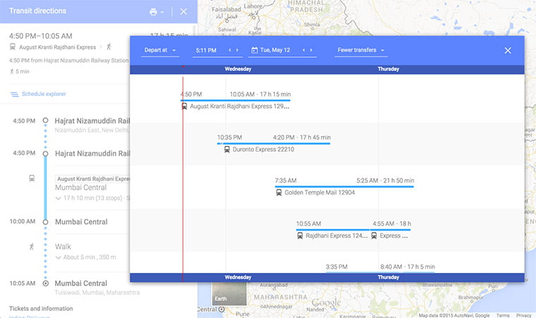 Now Plan your Train, Metro & Bus travel using Google Maps Transit