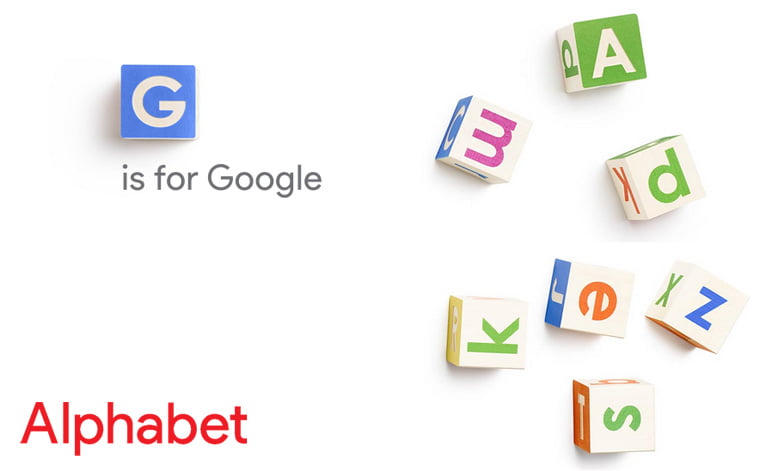 A for Alphabet becomes the new parent company of G for Google, Sundar Pichai as Google CEO