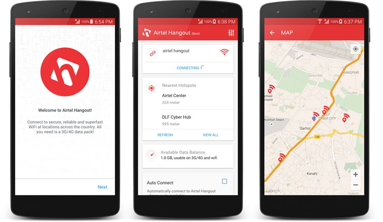Airtel introduces Wi-Fi App - Airtel Hangout to Connect to its WiFi Zones