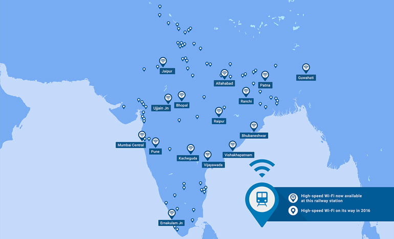 Google's free high-speed Public WiFi now available across 15 railway stations in India