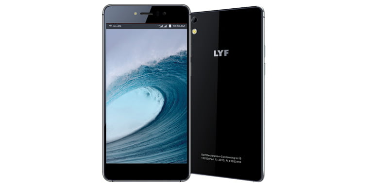 LYF Water 8 launched with dual glass build, AMOLED display, 4G VoLTE