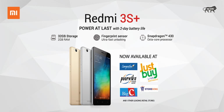 Redmi 3s Plus launched in India, Sale through Offline Stores