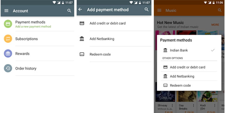 Google Play Store India adds NetBanking as a Payment Option