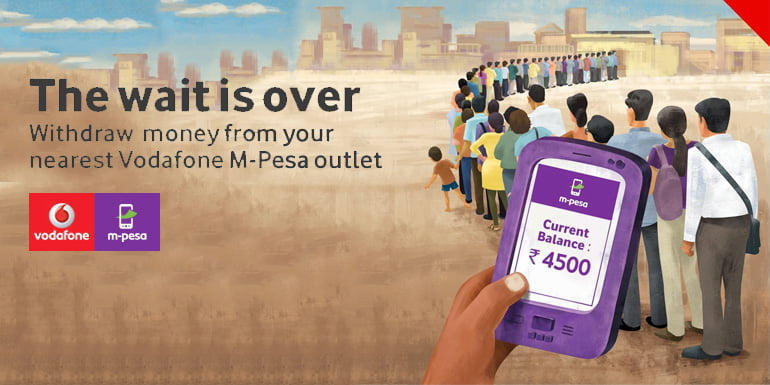 Now digitally load your Vodafone M-Pesa Wallet & Withdraw cash from over 120,000 Outlets