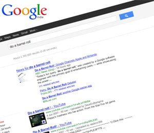 Google Entertain Us by "Do a Barrel Roll" Easter Egg Special Trick