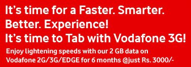 Vodafone 3G Offer With Samsung 750 Tab