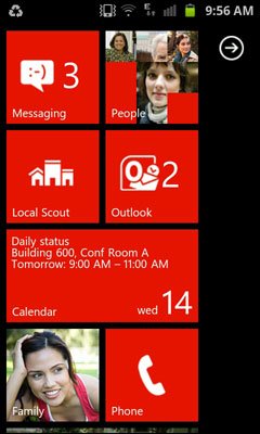 Windows Phone User Interface Demo on Android and iOS Smartphones