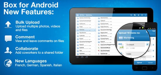 BOX Android App New features