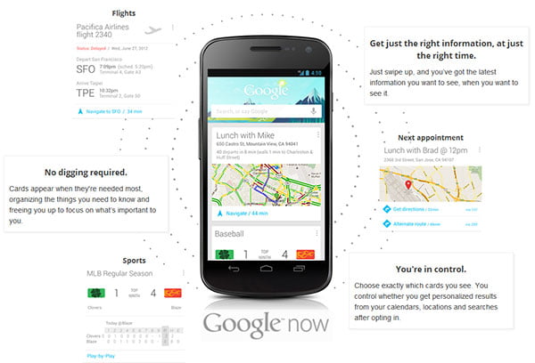 Google Now: gets you just the Right Information at just the Right Time