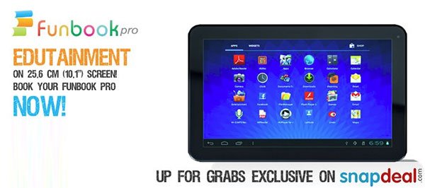 Micromax Unveils Funbook Pro 10.1inch Tablet exclusively on Snap Deal 