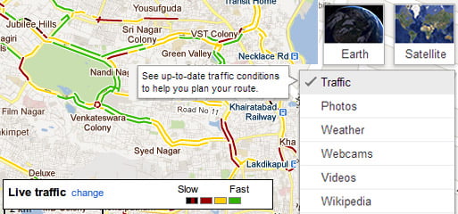 Google Maps India Live Traffic Information