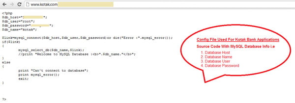 Kotak Mahindra Bank Portal Database Vulnerability