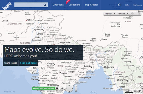 Nokia rebrands its location and mapping service to 'Nokia HERE'