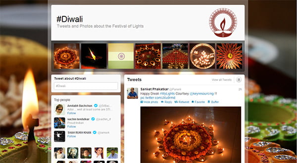 Twitter Celebrates Festival of Lights with a special Diwali page (#Diwali)