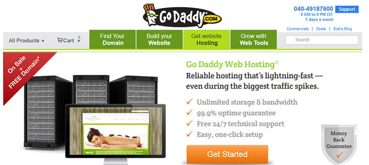 Godaddy India Exclusive 50% Discount Coupon on Web Hosting Plans