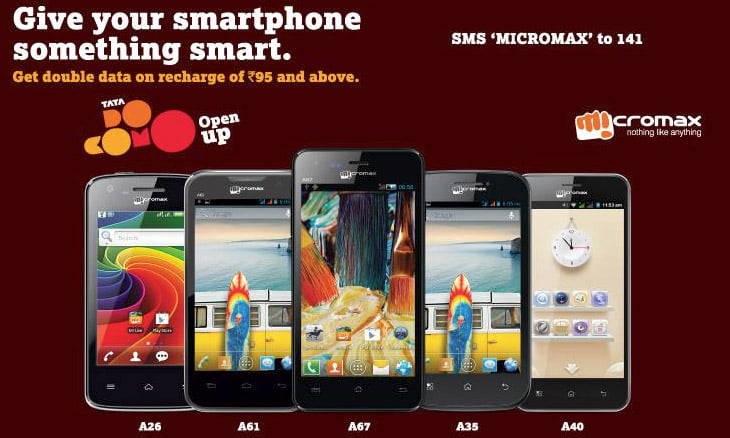 Tata Docomo partners with Micromax to Offer Double Data on Every Recharge