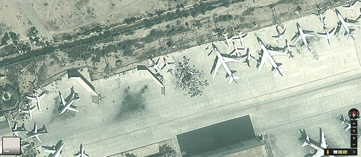 Google Maps updates to latest Karachi Airport attack - shows Airplane Blown to pieces