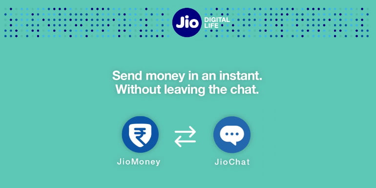 JioMoney wallet gets integrated with JioChat, Send Money on Chat