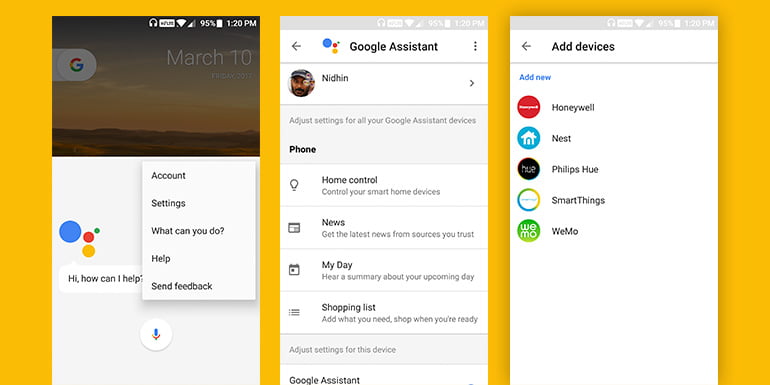 Steps to connect Google Assistant with Smart Device account