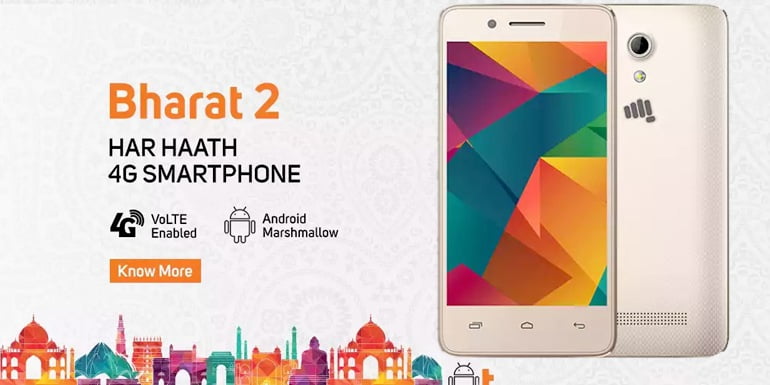 Micromax Bharat 2 unveiled with 4G VoLTE, Quad-core processor