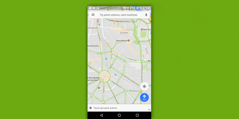 Google Maps app gets home screen specifically for India